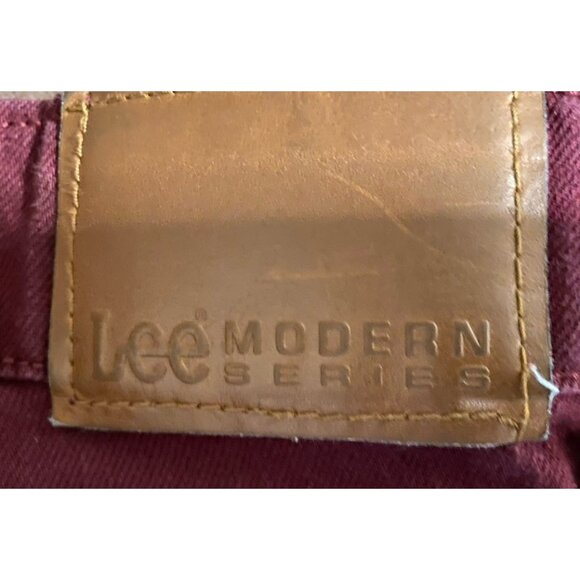 Lee Modern Series Mens Pants Size 36X32 Stretch Midrise Burgundy Color - Picture 6 of 10